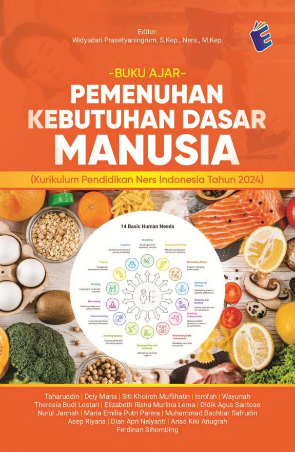 Sampul Buku Ajar Pemenuhan Kebutuhan Dasar Manusia (Kurikulum Pendidikan Ners Indonesia Tahun 2024)