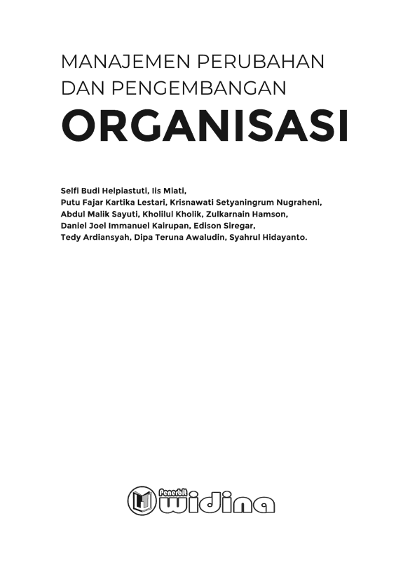 Sampul MANAJEMEN PERUBAHAN DAN PENGEMBANGAN ORGANISASI