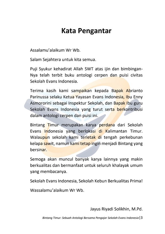 Sampul Bintang Timur: Sebuah Antalogi Cerpen & Puisi Bersama